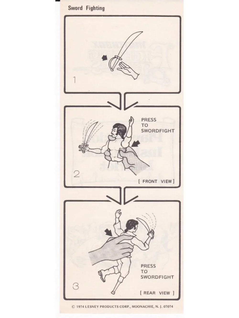 1974 Matchbox Fighting Furies Play-Action Instruction Leaflet Lesney